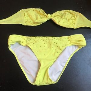 Glitter Yellow Bathing Suit